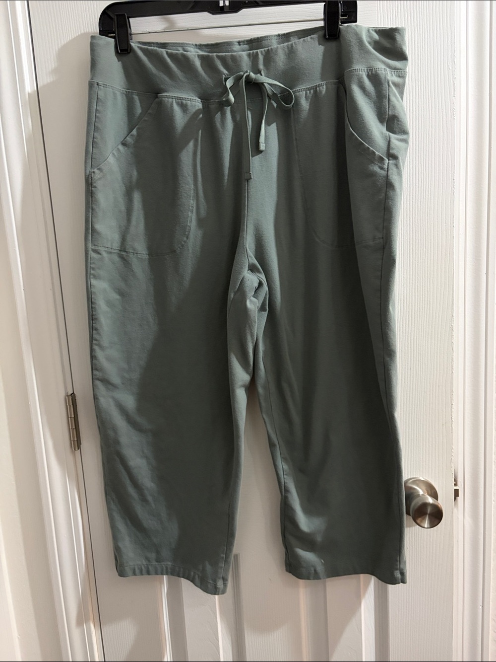 Athletic Works Women's Drawstring Capris in Sage Green